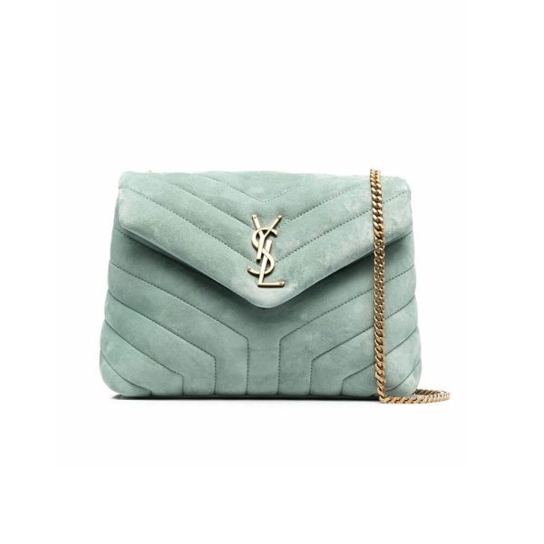 LOULOU SMALL CHAIN BAG IN ?Y? QUILTED SUEDE