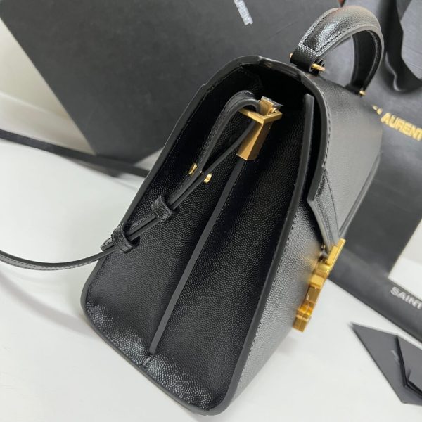 YSL CASSANDRA Medium Grainy Embossed Leather Top Handle Bag - Image 3