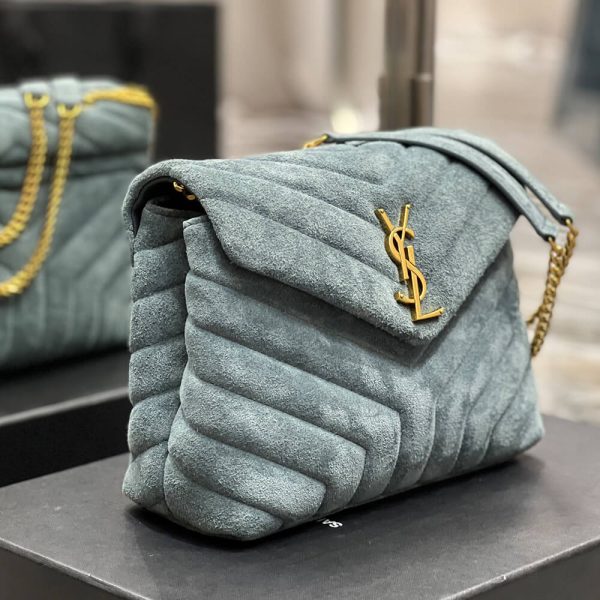 LOULOU SMALL CHAIN BAG IN ?Y? QUILTED SUEDE - Image 4