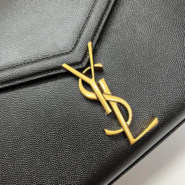 YSL CASSANDRA Medium Grainy Embossed Leather Top Handle Bag - Image 6