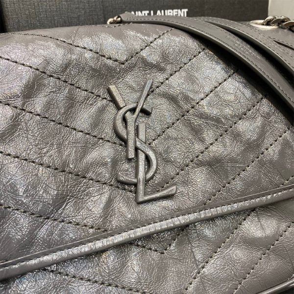 SAINT LAURENT NIKI MEDIUM IN CRINKLED VINTAGE LEATHER - Image 7
