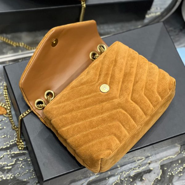 LOULOU SMALL CHAIN BAG IN ?Y? QUILTED SUEDE - Image 7
